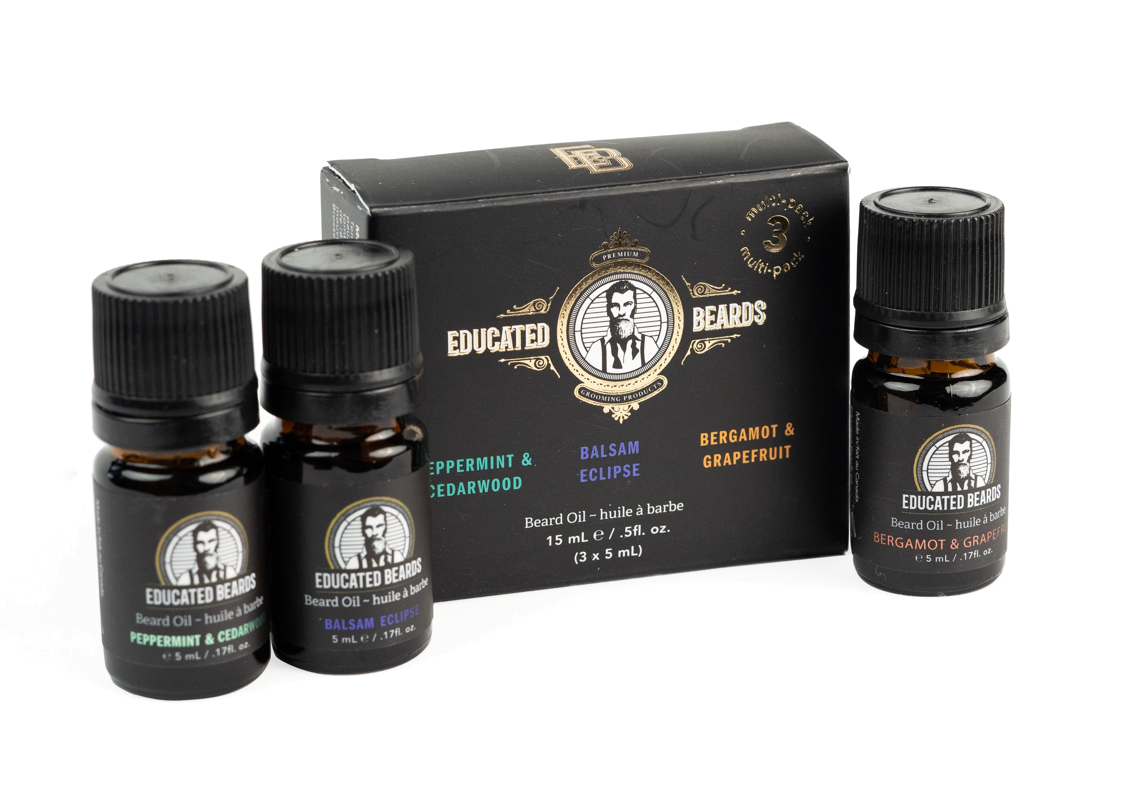 3 Pack Beard Oil 15ml/.51fl.oz – Educated Beards
