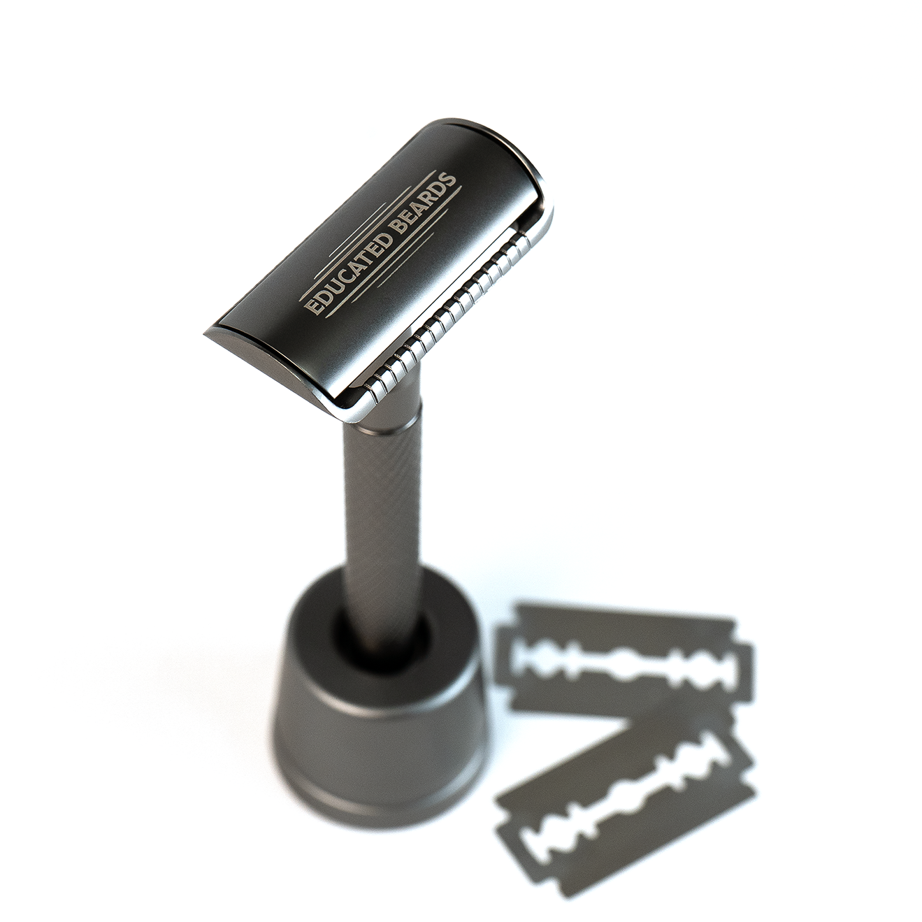 BEARDS 10インチストレート　ノーマルタイプ Safety Razor with Stand + 10 Blades - Educated Beards