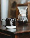 EB Hand Thrown Stoneware Mug with Moustache Protector