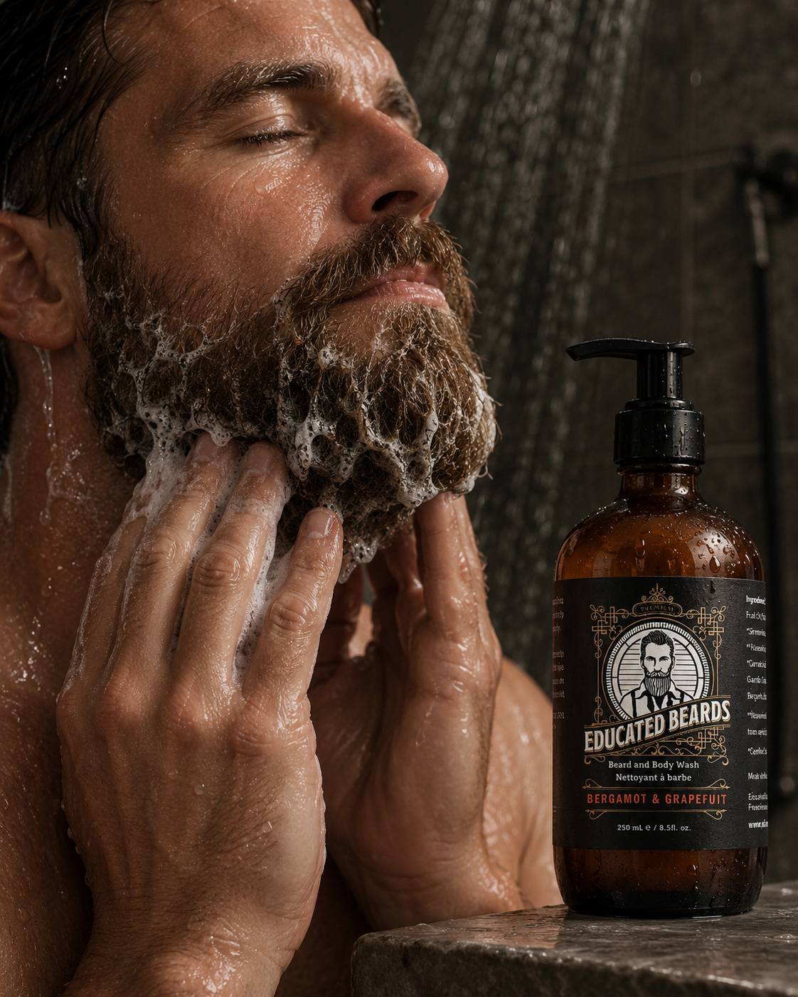 How to use Bergamot Grapefruit Beard Wash 250ml/8.5fl.oz