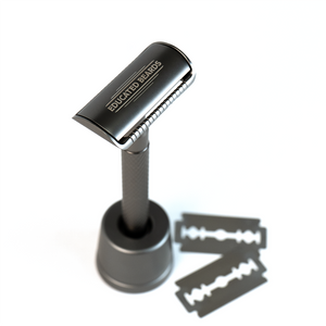 Safety Razor with Stand & 10 Blades