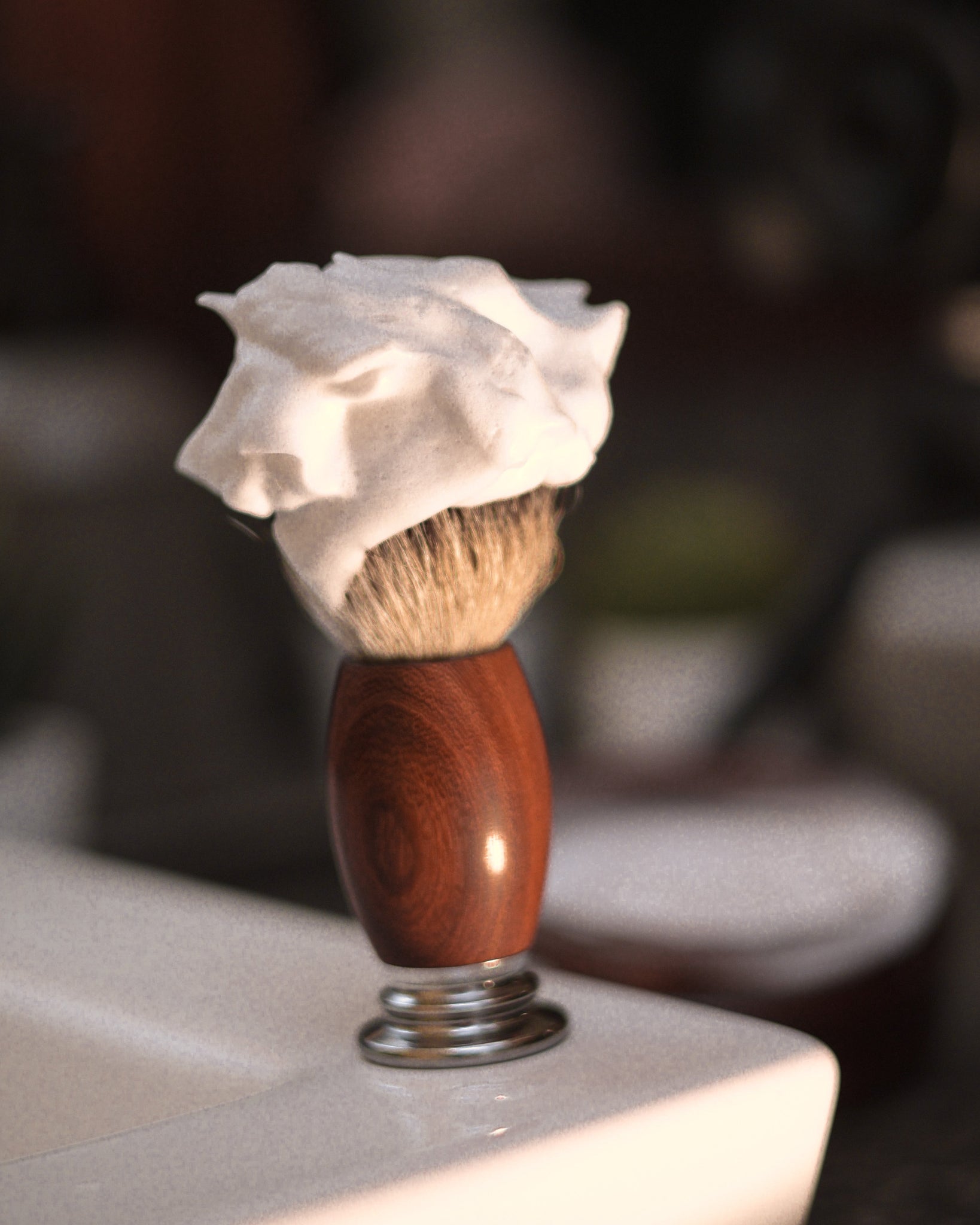 Shave brush with shave soap