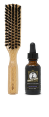 Balsam Eclipse Beard Oil Combo Boar Hair Bristle Brush 